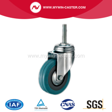 3'' Threaded Stem Grey Rubber Caster